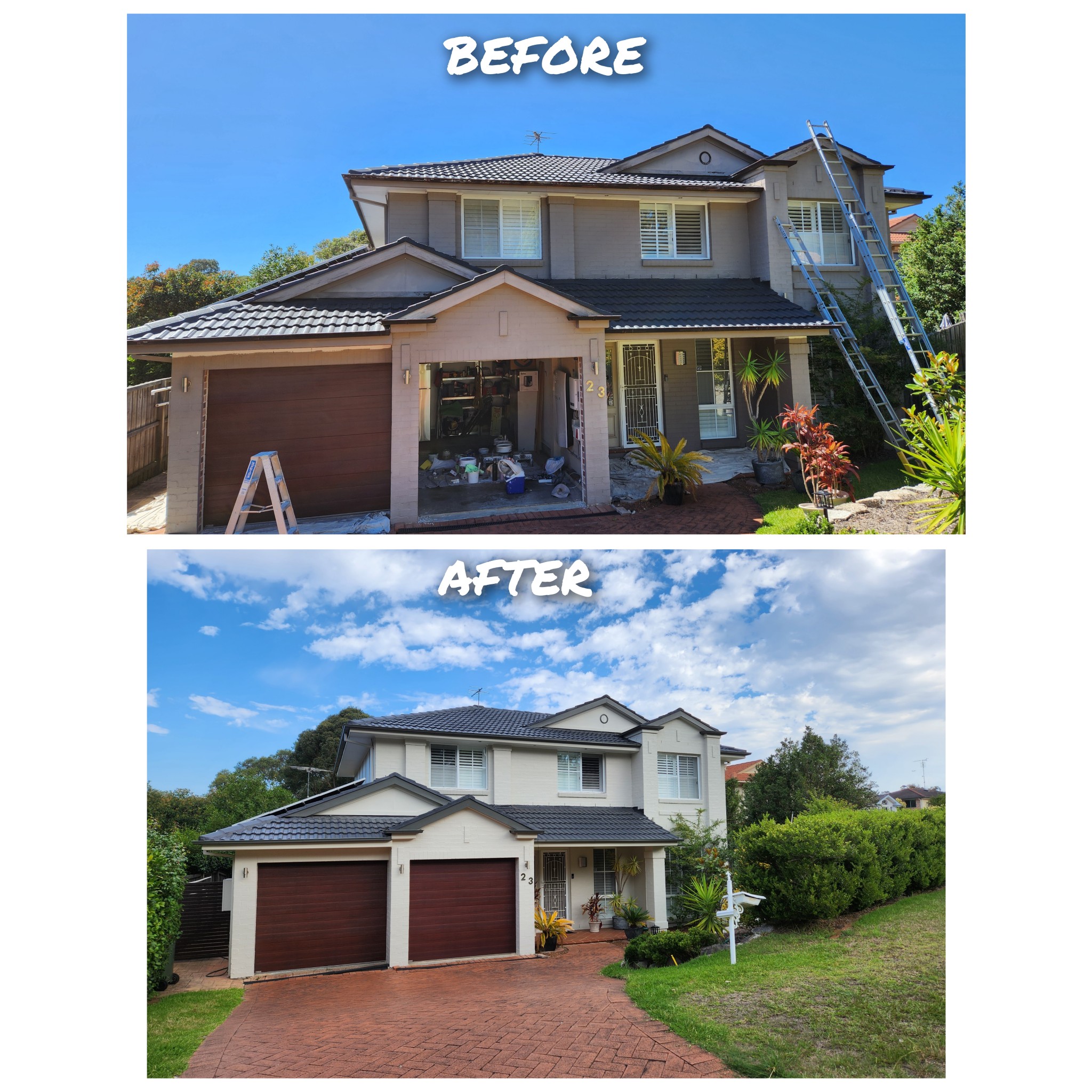 Two-storey family home — before and after